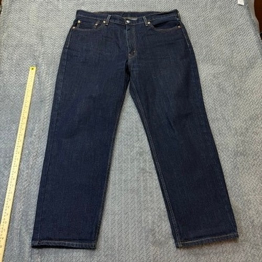 Levis 550 Relaxed Fit Tapered Leg Blue Denim Jeans Mens 40x29 dark wash